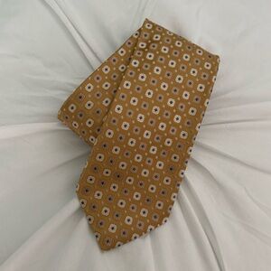 Ermenegildo Zegna Yellow Printed Tie
